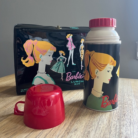 Vintage 1962 Collectible Mattel Barbie Thermos w/ Lunchbox Excellent Condition - Picture 1 of 10